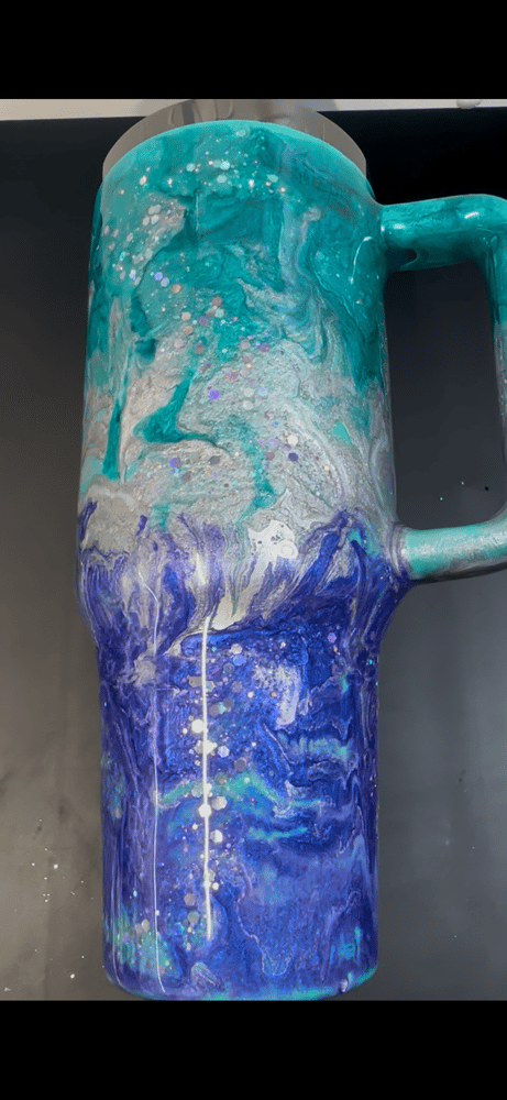 Image of 40oz colormelt purple teal