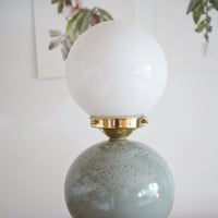 Image 2 of Lampe Ceramique mouchetée & Opaline