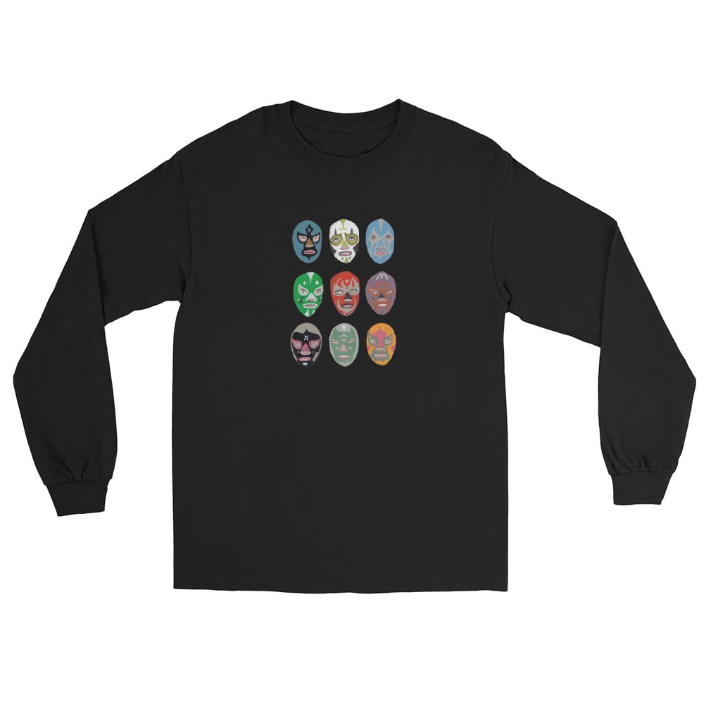 Image of LUCHA LIBRE MASKS LONG SLEEVE SHIRT