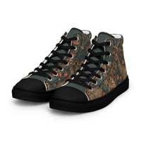 Image 3 of Boho Nature Cottagecore Inspired Deer in The Forest Men’s high top canvas shoes