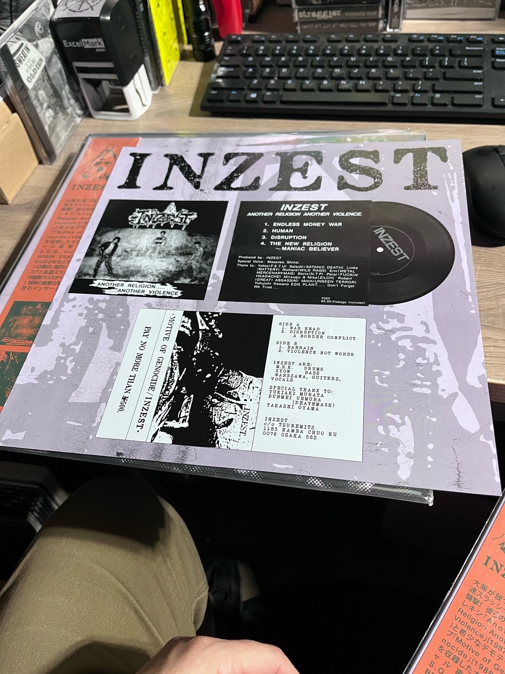 Inzest - "Violence Not Words" 12" (Italian Import)
