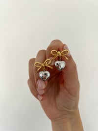 Image 11 of BOW HEART EARRINGS