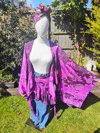 Image 4 of Porto co ord set - frilly wrap skirt and top 6-14 uk Purple pink