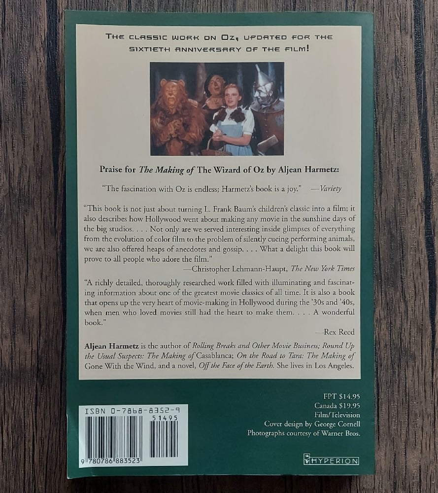 The Making of The Wizard of Oz, by Aljean Harmetz - SIGNED