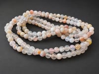 Image 3 of Pink Flower Agate Wrap Bracelet & Necklace
