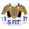 BOSSFITTED White Gold and Blue Kids Compression Shirt 
