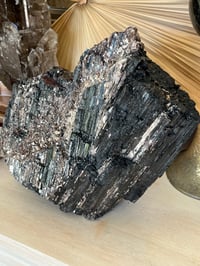 Image 12 of Large Black Tourmaline With Golden Mica #2064