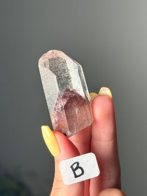 HEMATITE PHANTOM QUARTZ POINTS  -INDIA-