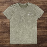 Image 4 of "Local Hope Dealer" embroidered DENIM tee!