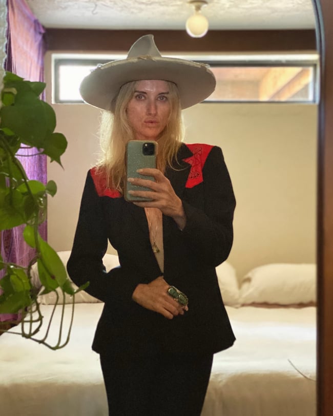 70s H bar C embroidered trouser suit 