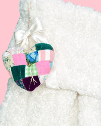 Image 1 of My Heart To Yours Ornament Quilted Bow 2