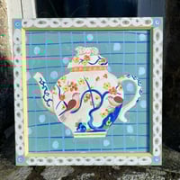 Image 1 of Teapot with Birds and Dog