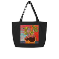 Image 2 of Karina Zedalis ART |  Black Large organic tote bag