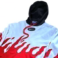 Image 2 of (S) Nike Hoodie White Red Flame "sage4" 647