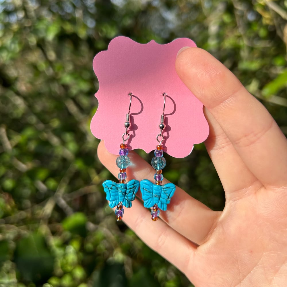 Image of “turquoise butterfly” earrings