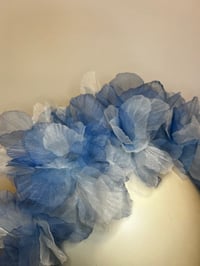 Image 2 of Sky blue organza flower headband 
