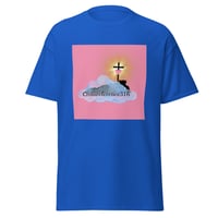 Image 2 of Crossreference316 logo tee pink background