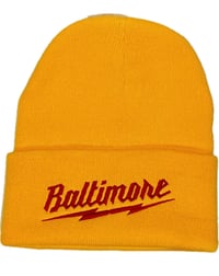 Baltimore Bolt Beanie gold/red