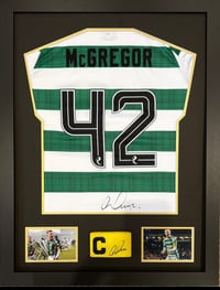 Signed Framed Callum McGregor Celtic FC Shirt w Armband