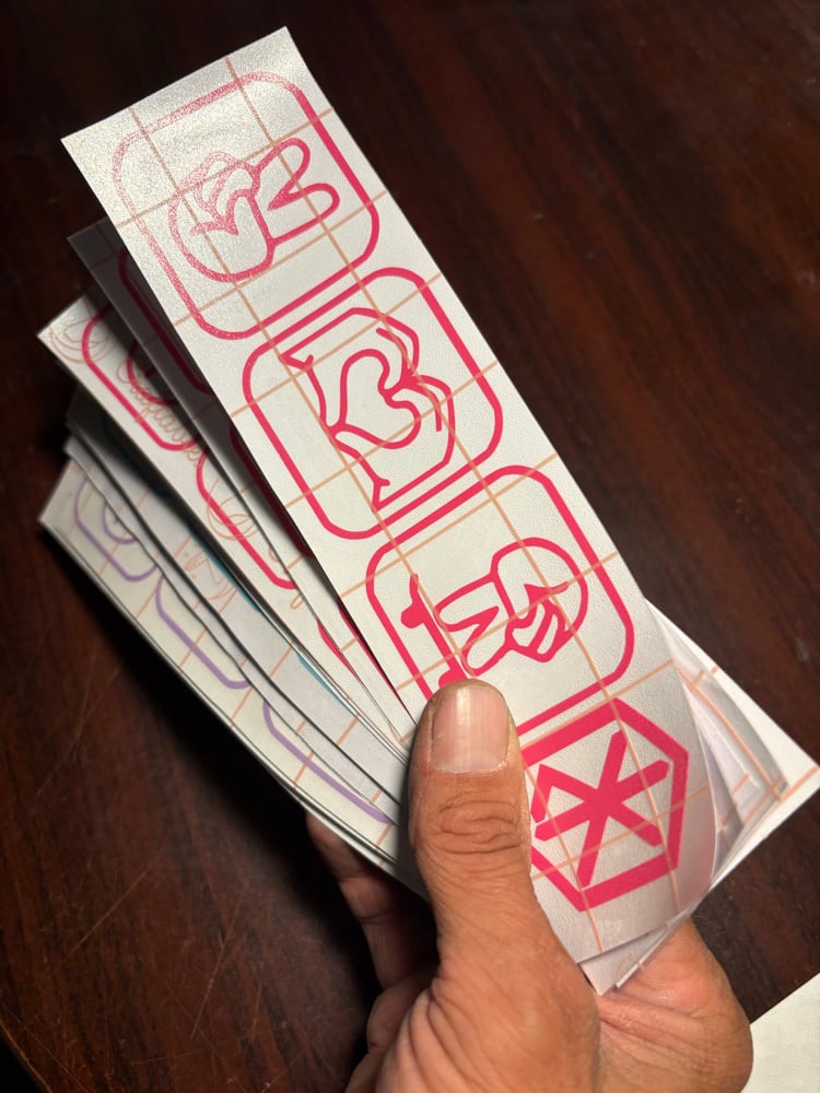 Peace Love Fingerboard bumper vinyls