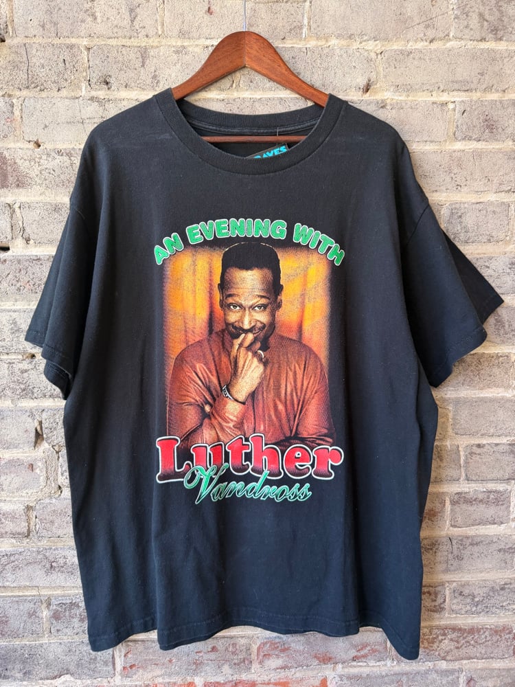 Image of RARE “AN EVENING WITH LITHER VANDROSS ” RAP TEE, SIZE: XL
