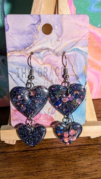 Image 3 of Stacked Heart Dangles in Indica Moods 