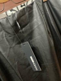 Image 2 of NWT fashion Nova long faux leather skirt 