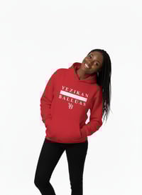 Image 2 of YB Red Heavy Blend Fleece Pullover Hoodie