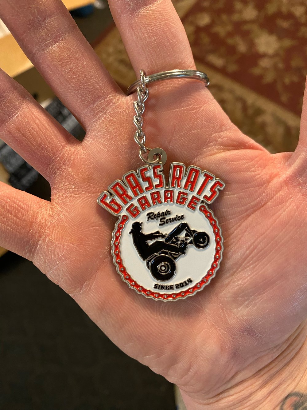 NEW Grass Rats Garage Enamel Keychains!! 