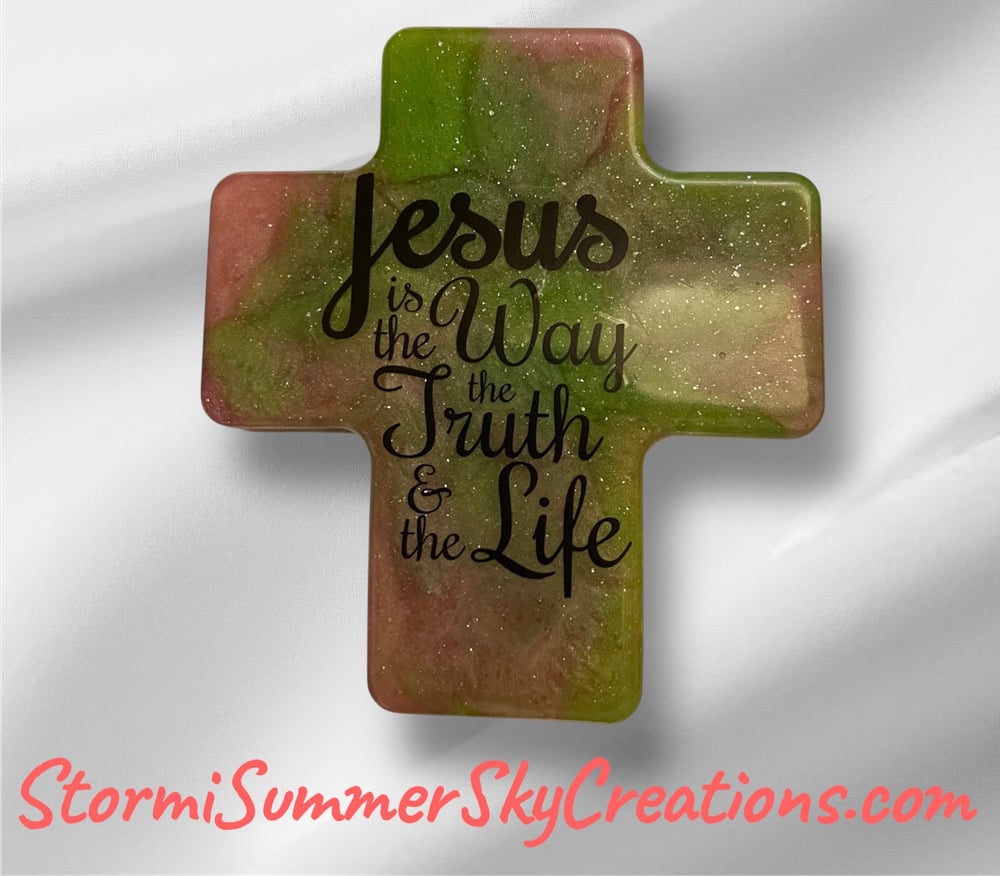 Image of Green and Pink Prayer/Trinket Box