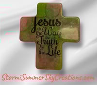 Image 1 of Green and Pink Prayer/Trinket Box