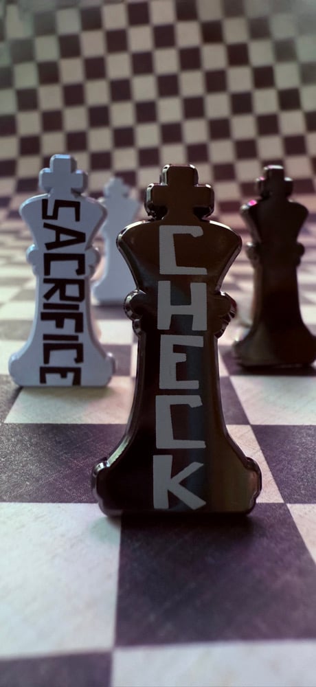 Image of Chrome Chess Pins