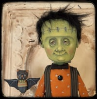 Image 2 of Frankenstein folk Art Halloween Doll 