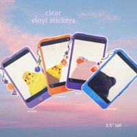 Image 1 of birb selfies | clear stickers