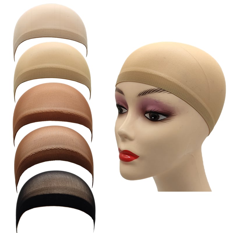 Image of 1/6/12bags Ventilated Nylon Mesh Nude Stocking Wig Cap Hairnets Stretchy Close End Super Extra Thin 
