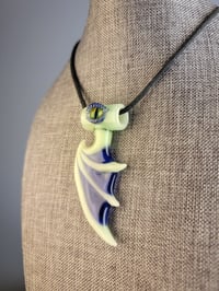 Image 3 of UV Geen and Purple Dragon Wing Pendant