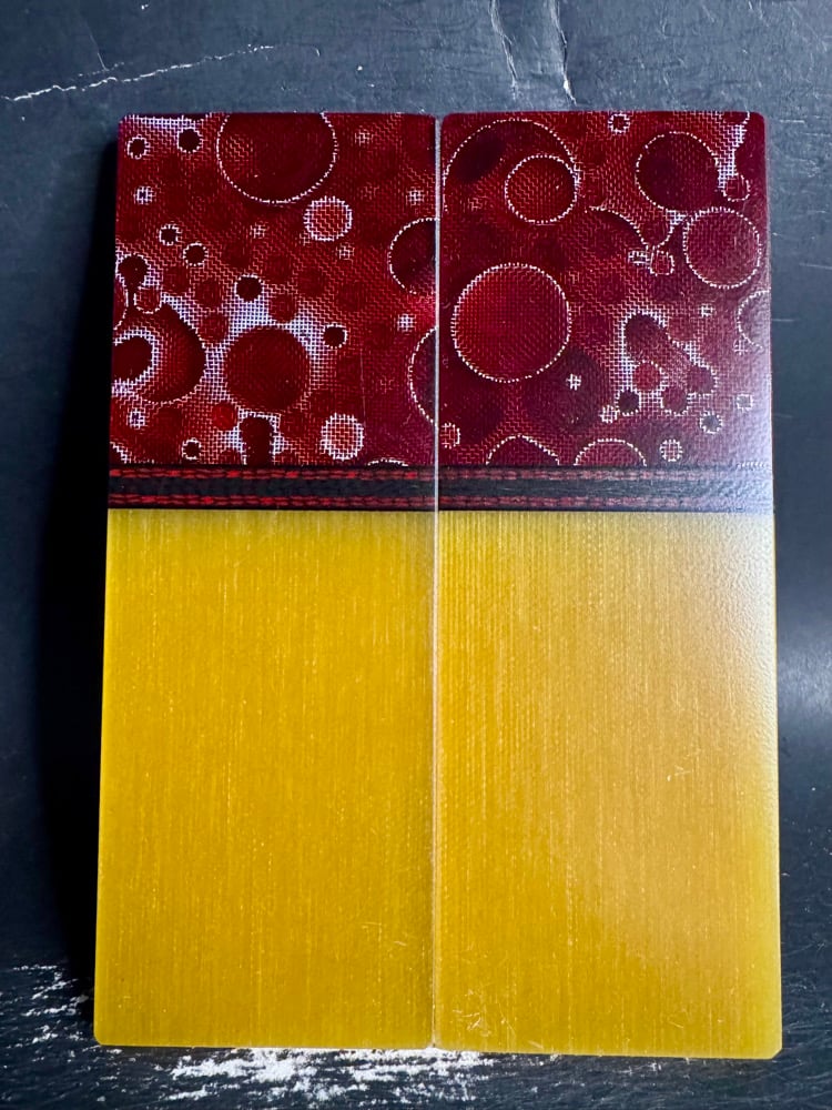 Image of Raffir Alume Moon & Lager G10 GLOW Segmented Knife Scales