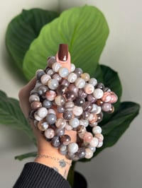 Image 1 of BOTSWANA AGATE BEADED BRACELETS 9MM