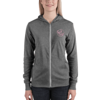 Image 2 of Women's Zip-Up Hoodie - Pink Logo