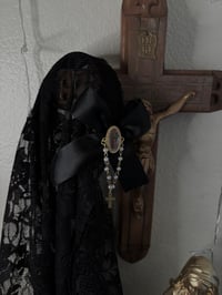Image 3 of Santa Mantilla Veil - Black 