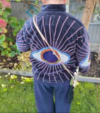 Image 8 of Wanderlust - Velvet evil eye protection jacket - Navy blue 6-14 uk