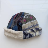 Image 1 of Upcycled Reversible Beanie Cotton Blend 15