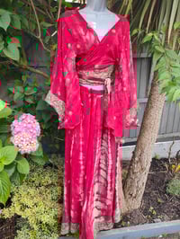 Image 7 of Athena Stevie Maxi Skirt Set Blue- waist goes to 52 inches and pulls tiny size
