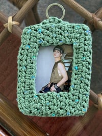 Image 1 of Sage Green Bedazzled Photocard Holder!