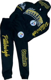 Image 1 of Blk Steelers Joggers
