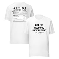 Artist Nutrition Facts Graphic Tee