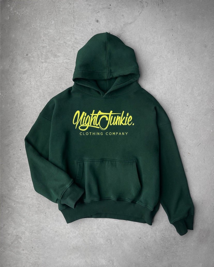 Image of Nightjunkie green hoodie 