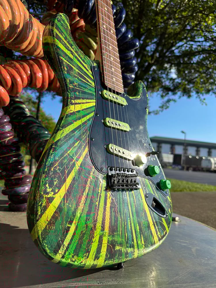 Image of Fender Stratocaster Green Burst Guitar