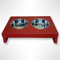 Image 6 of Elevated Cat Feeder (Whisker Friendly, Stainless Bowls)