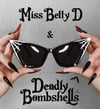 Miss Betty D X Deadly Bombshell- Web Black Cat Eye Sunglasses 